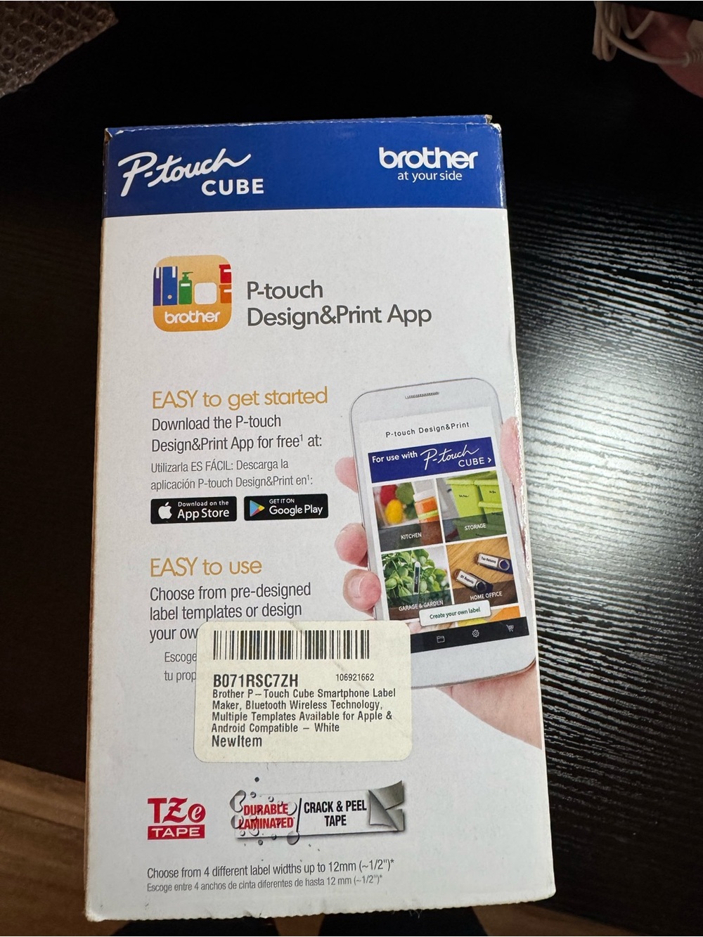 Brother Smartphone Dedicated Label Maker Box - Blue, White - Picture 4 of 4